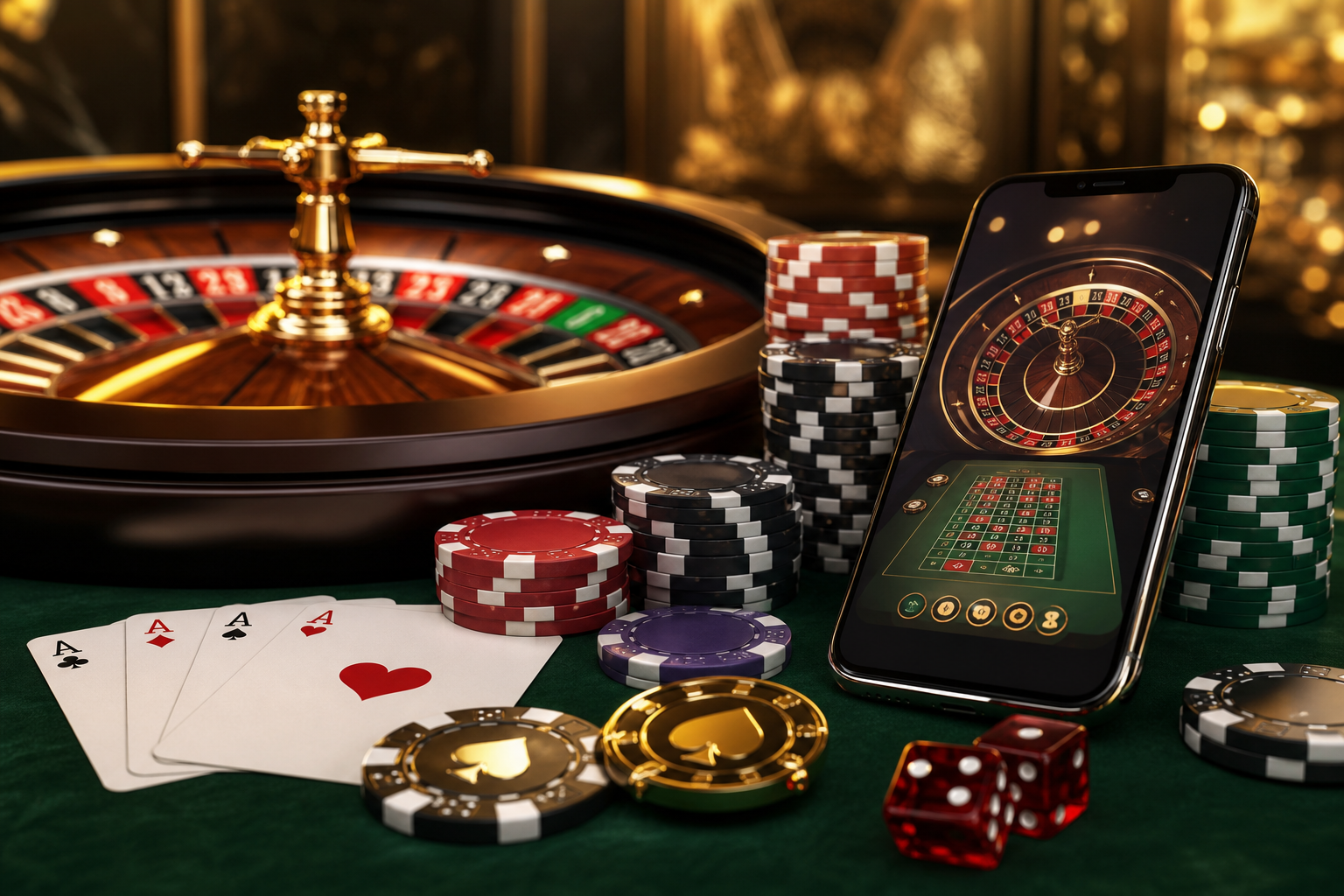 Online casino roulette wheel poker chips and mobile betting app